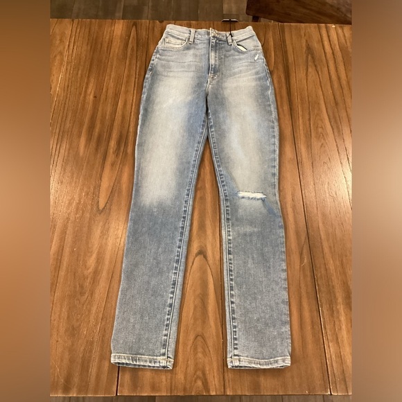 CURRENT ELLIOTT THE FREEWAY HIGH RISE CIGARETTE Straight JEAN nwt size 25 - Picture 2 of 11